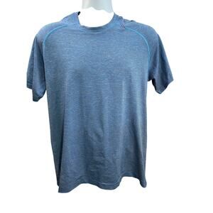 Lululemon Shirt Mens Medium Blue Tech Tee Performance Gym Lift Lightweight 20x27